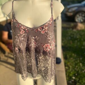Adore Me Floral Lace Babydoll Camisole Top – Size XL